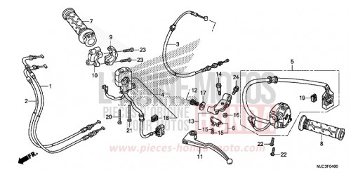 HANDLE LEVER/SWITCH/CABLE CBR600RAD de 2013